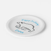 Niedlicher POLARBEAR - Wildtiere - Party Pappteller (Schrägansicht)