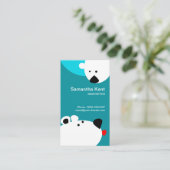 Niedlicher polarer Bär, der heraus Zunge Visitenkarte (Stehend Vorderseite)