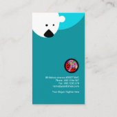 Niedlicher polarer Bär, der heraus Zunge Visitenkarte (Rückseite)