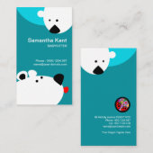 Niedlicher polarer Bär, der heraus Zunge Visitenkarte (Vorne/Hinten)