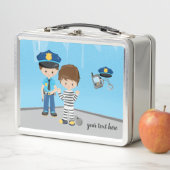 Niedlicher Polizeibeamter Metall Lunch Box (Beispiel)