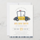 Niedlicher Polizeiwagen der Marine Kinder jeden Ge Dankeskarte (Vorderseite)