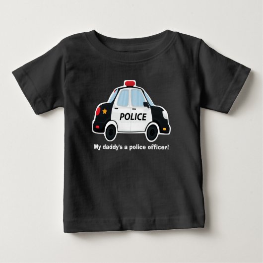 Niedlicher Polizeiwagen T - Shirt - Baby - Kleinki (Vorderseite)