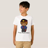 Niedlicher Polizist mit Schlagstock T-Shirt (Vorne ganz)