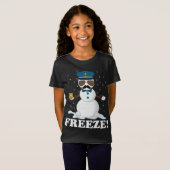 Niedlicher Polizist Snowman Freeze Funny Police We T-Shirt (Vorne ganz)