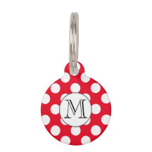 Niedlicher Polka Dot Monogramm benutzerdefinierter
