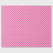 Niedlicher Polka Dot Nahtloses Muster im rosa Hint Geschenkpapier (Flach)