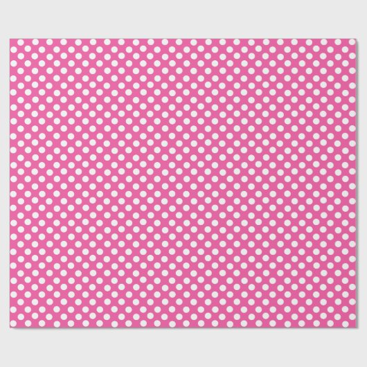 Niedlicher Polka Dot Nahtloses Muster im rosa Hint Geschenkpapier (Flach)