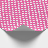 Niedlicher Polka Dot Nahtloses Muster im rosa Hint Geschenkpapier (Ecke)