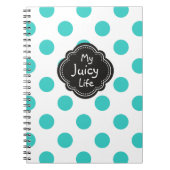 Niedlicher Polka-Dots-Muster meines saftigen Leben Notizblock (Vorderseite)