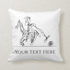 Niedlicher Polo Player & Pferd Kissen