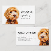 Niedlicher Poodle Dog Grooming Visitenkarte (Vorne/Hinten)