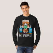Niedlicher Poodle Hund Gesichtsmaske Hand Sanitize T-Shirt (Vorne ganz)