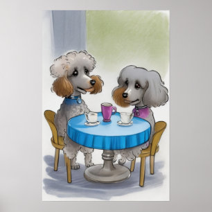 Niedlicher Poodle Hund Poster