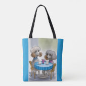 Niedlicher Poodle Hund Tasche (Rückseite)