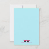 Niedlicher Pool-Party-Mädchengeburtstag danken Dankeskarte (Rückseite)