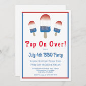 Niedlicher Pop am 4. Juli Popsikel Einladung (Vorne/Hinten)