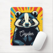 Niedlicher Pop Art Badger Personalisiert Mousepad (Mit Mouse)