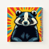 Niedlicher Pop Art Badger Personalisiert Notizblock (Rückseite)