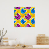 Niedlicher Pop Art Cat Poster (Küche)