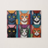 Niedlicher Pop Art Cats Puzzle (Horizontal)