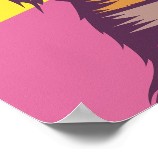 Niedlicher Pop Art Chat Poster (Ecke)