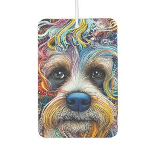 Niedlicher Pop Art Terrier Autolufterfrischer