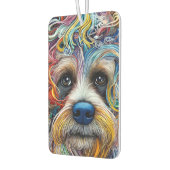 Niedlicher Pop Art Terrier Autolufterfrischer (Links)