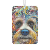 Niedlicher Pop Art Terrier Autolufterfrischer (Rückseite)
