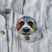 Niedlicher Pop Art Terrier Button (Beispiel)