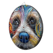 Niedlicher Pop Art Terrier Dartscheibe (Vorderseite rechts)