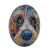 Niedlicher Pop Art Terrier Dartscheibe (Vorderseite Links)