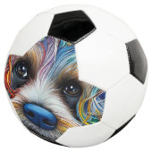 Niedlicher Pop Art Terrier Fußball (Dreiviertel)