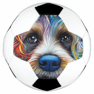 Niedlicher Pop Art Terrier Fußball