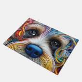 Niedlicher Pop Art Terrier Fußmatte (Schrägansicht)