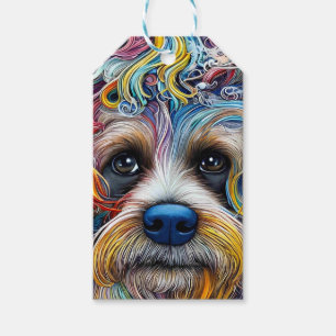 Niedlicher Pop Art Terrier Geschenkanhänger