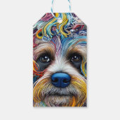 Niedlicher Pop Art Terrier Geschenkanhänger (Rückseite)