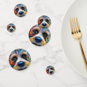 Niedlicher Pop Art Terrier Konfetti