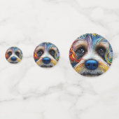 Niedlicher Pop Art Terrier Konfetti (Vorderseiten)