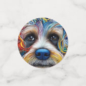 Niedlicher Pop Art Terrier Konfetti (Klein Vorderseite)