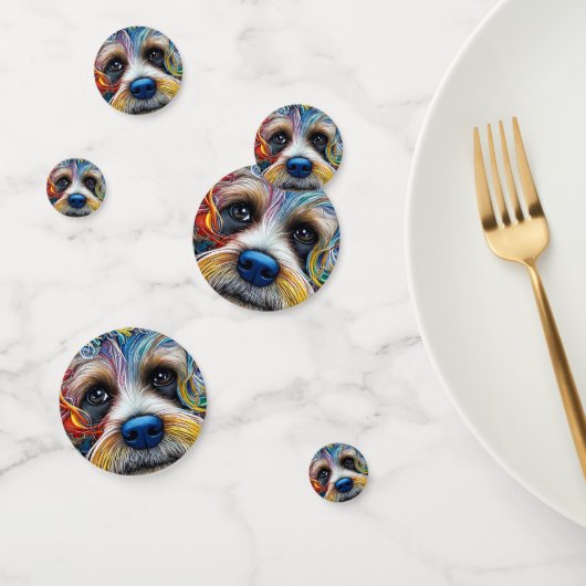 Niedlicher Pop Art Terrier Konfetti (Gruppe)