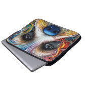 Niedlicher Pop Art Terrier Laptopschutzhülle (Vorne Knopf)