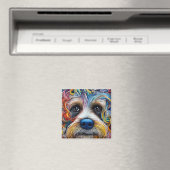 Niedlicher Pop Art Terrier Magnet (In Situ (Geschirrspüler))