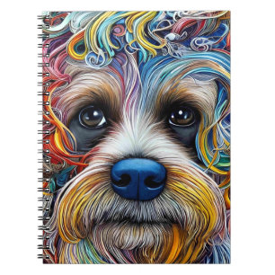 Niedlicher Pop Art Terrier Notizblock