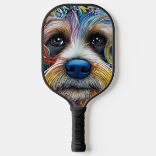 Niedlicher Pop Art Terrier Pickleball Schläger