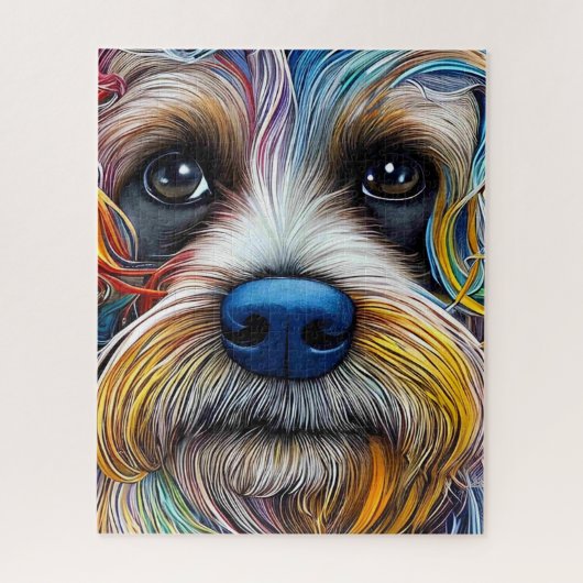Niedlicher Pop Art Terrier Puzzle (Vertikal)
