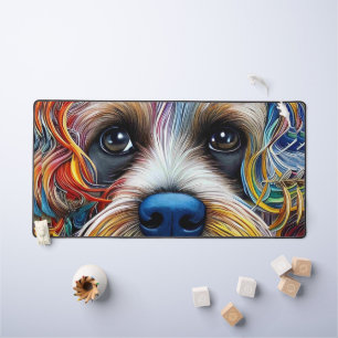 Niedlicher Pop Art Terrier Schreibtischunterlage