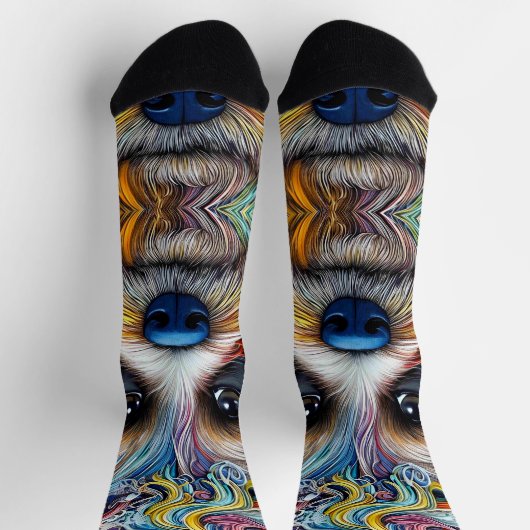 Niedlicher Pop Art Terrier Socken (Oben)