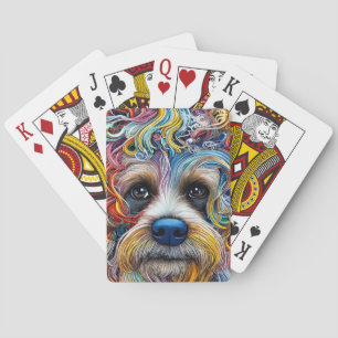 Niedlicher Pop Art Terrier Spielkarten