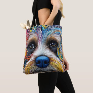 Niedlicher Pop Art Terrier Tasche